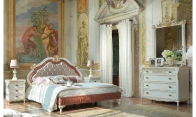 Комплект мебели в спальню Vaccari Giovanni Bella Italia (кровать 180*200, 2 прикроватные тумбы, комод, туалетный стол, шкаф-купе 2-х дверный) BV5092/180+BV5073