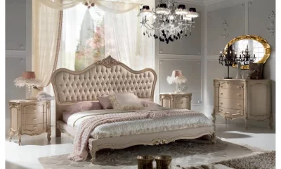 Комплект мебели в спальню Vaccari Giovanni Bella Italia (кровать 183*200, 2 тумбы прикроватные, комод) BV1400/L+BV1403/L