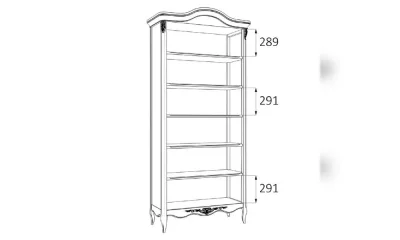 Шкаф Kreind Nocturne Книжный R137H-K03-A R137H-K03-A