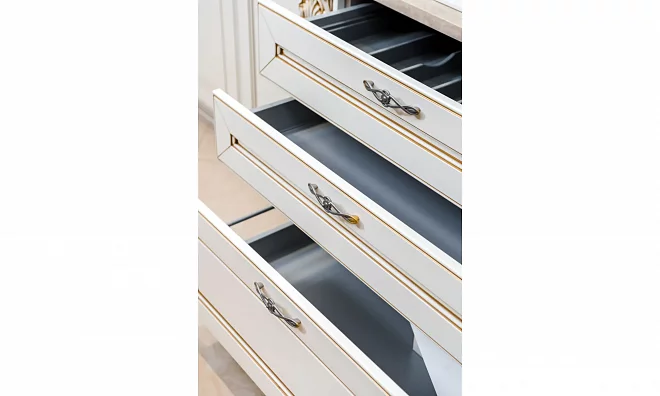 Stosa Cucine Dolcevita Кухня + Столешница+Мойка Бежевый\Золото P/expo