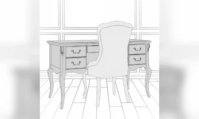 Кабинетный Стол Kreind Atelier Gold APg111M-K02-G