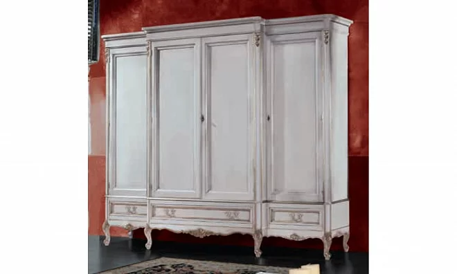 Комплект мебели в спальню Vaccari Giovanni Bella Italia (кровать 180*200, 2 тумбы прикроватные, комод, шкаф 4-х дверный) BV1416/A+BV1420/L