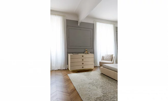 Комплект мебели в спальню Alberta Salotti (Кровать 160x200, комод, 2 тумбы) 2VIRLA160B + 2JASDRW