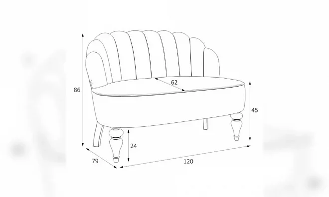 Диван Kreind Шелли M17-B-B10 M17-B-B10