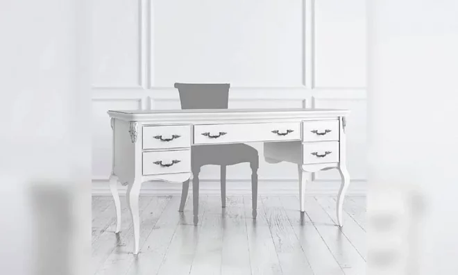 Стол Kreind Silvery Rome Кабинетный Широкий S111L-K00-S S111L-K00-S